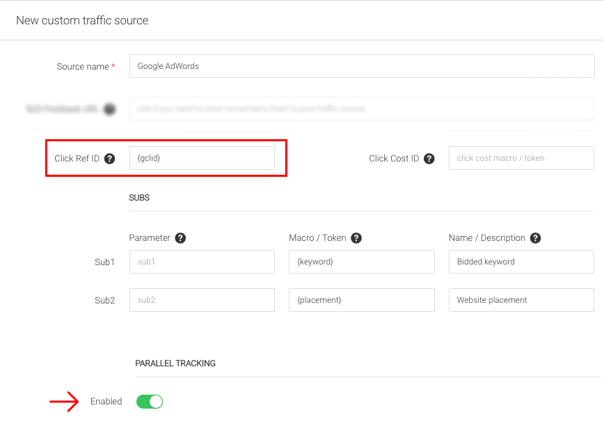 track with parallel tracking